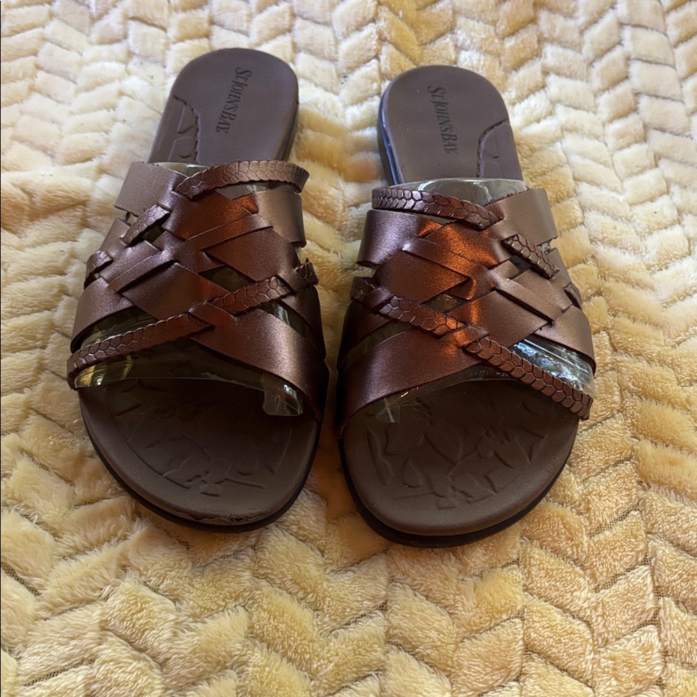 Bronze Slide Sandals
